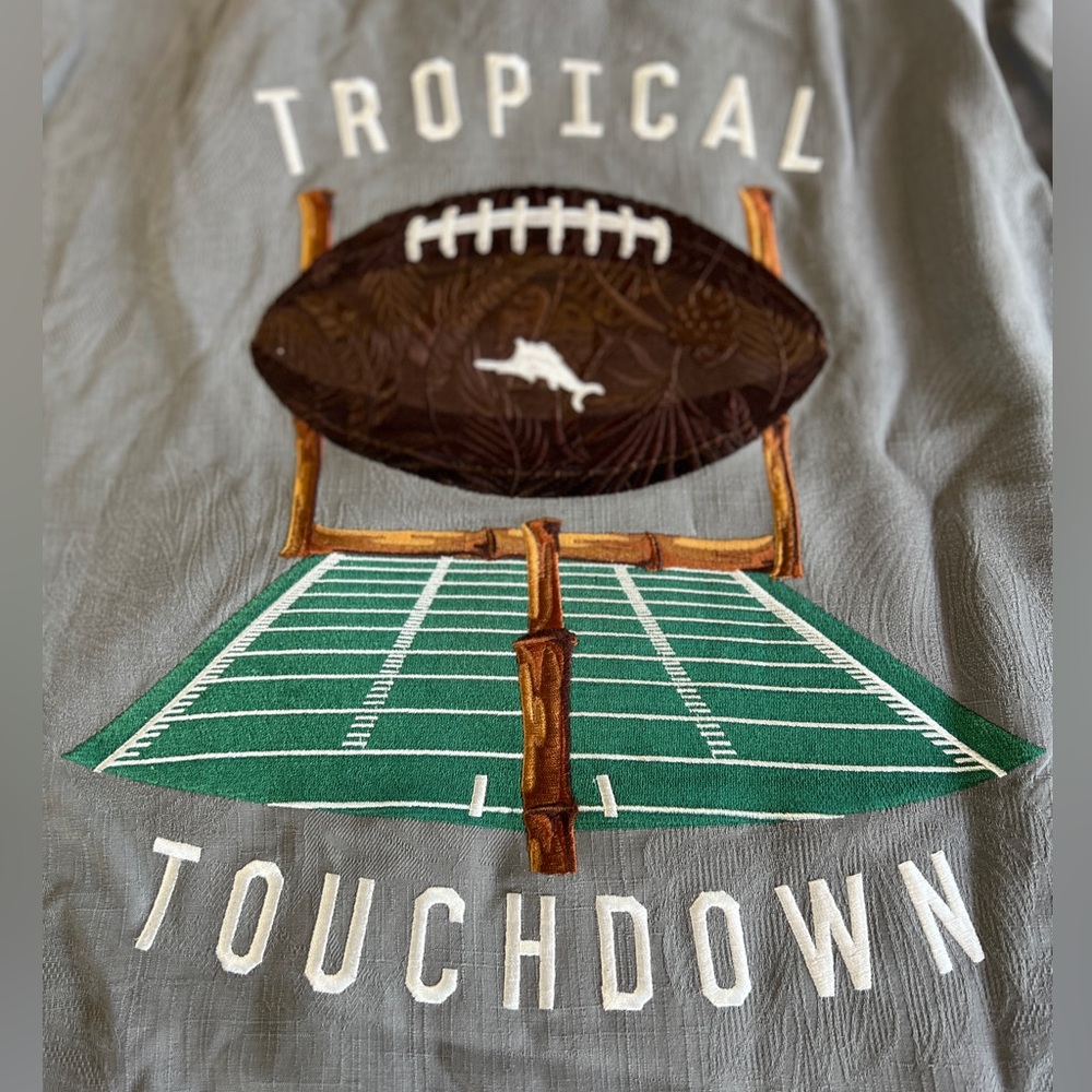 Tommy Bahama Tropical Touchdown Graphic Shirt XXL NWT